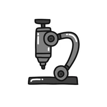 Microscope doodle icon, vector illustration Illustrazione stock