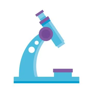 Microscope education supply flat style icon Stock Illustration