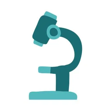 Microscope education supply flat style icon Stock Illustration