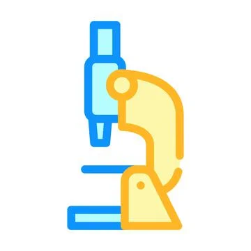Microscope equipment color icon vector isolated illustration Illustrazione stock