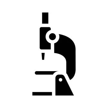 Microscope equipment glyph icon vector isolated illustration Illustrazione stock