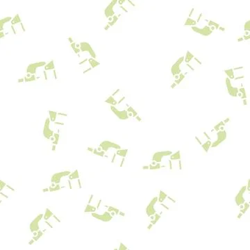 Microscope equipment glyph icon vector isolated illustration Illustrazione stock