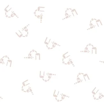Microscope equipment glyph vector seamless pattern sign Stock Illustration