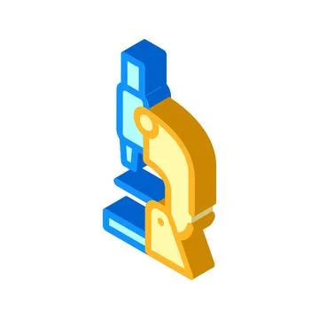 Microscope equipment isometric icon vector isolated illustration Illustrazione stock