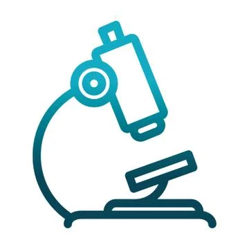 Microscope equipment laboratory science and research gradient style icon Stock Illustration