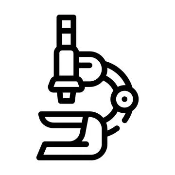 Microscope equipment line icon vector illustration sign Illustrazione stock