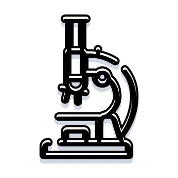 Microscope equipment for scientific research and education Stock Illustration