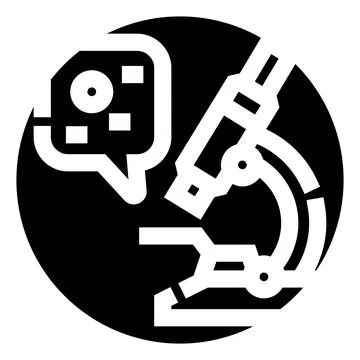 Microscope exploring scientific data analysis in laboratory 스톡 일러스트