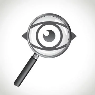 An microscope eye icon Stock Illustration