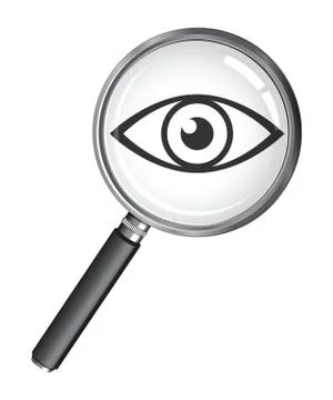 An microscope eye icon Stock Illustration