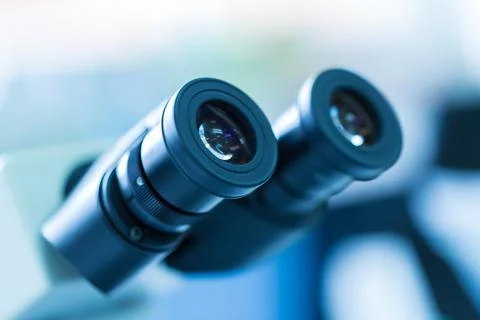 Microscope eyepiece Foto stock