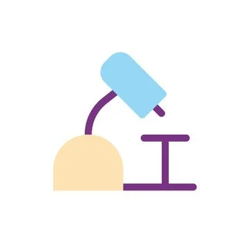 Microscope flat color ui icon Illustrazione stock