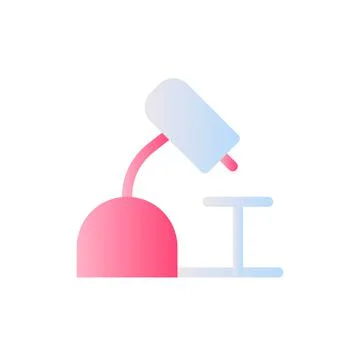 Microscope flat gradient two-color ui icon 스톡 일러스트