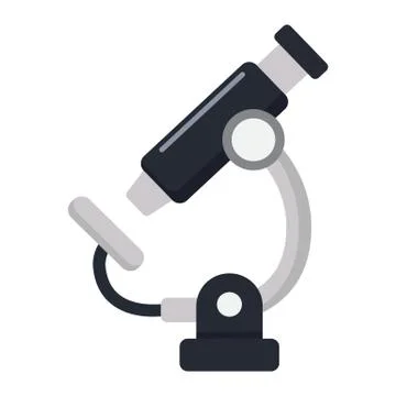 Microscope flat icon, Education and science Stock Illustration