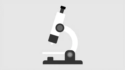 Microscope Flat Icon Stock Footage 205060657