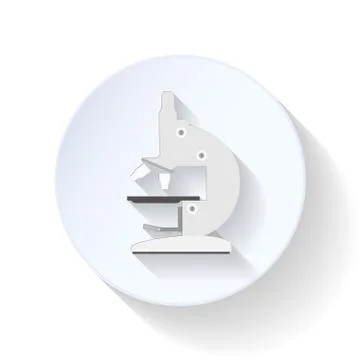Microscope flat icon Illustrazione stock