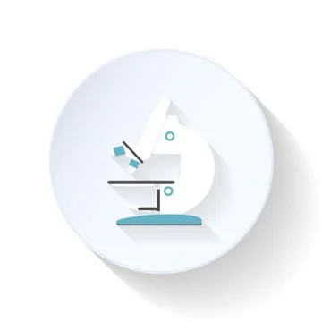 Microscope flat icon Stock Illustration