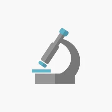 Microscope Flat Icon Stock Illustration
