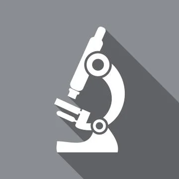 Microscope flat icon Illustrazione stock