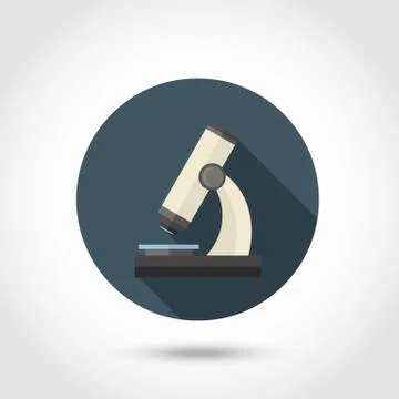 Microscope flat icon Stock Illustration