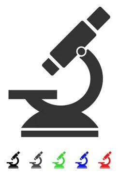 Microscope Flat Icon Stock Illustration