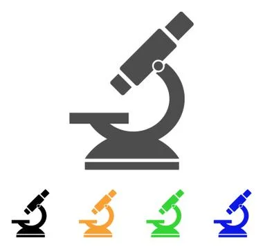 Microscope Flat Icon Stock Illustration