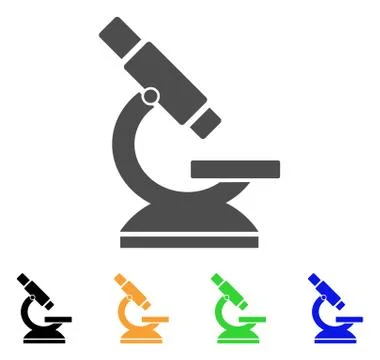 Microscope Flat Icon Stock Illustration