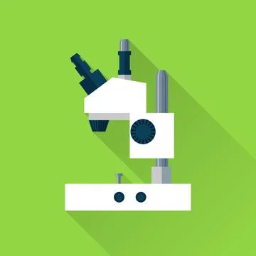 Microscope flat icon Illustrazione stock