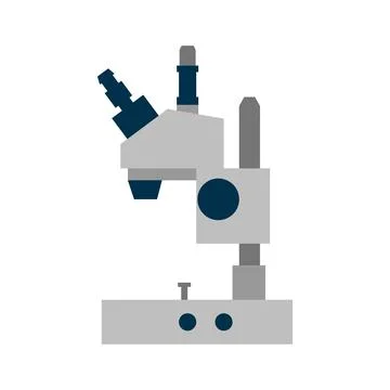 Microscope flat icon Illustrazione stock