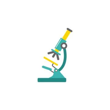 Microscope flat icon, Medicine and research Illustrazione stock