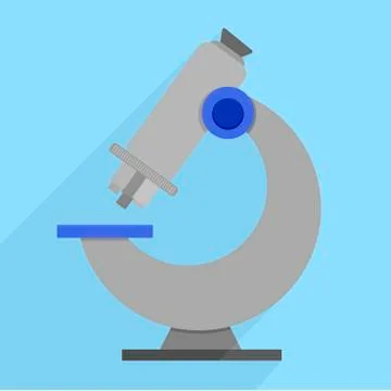Microscope flat Stock Illustration