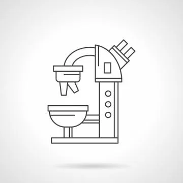 Microscope flat line vector icon Illustrazione stock