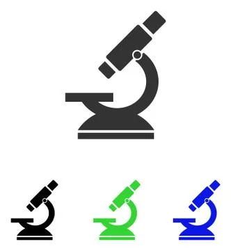 Microscope Flat Vector Icon Stock Illustration