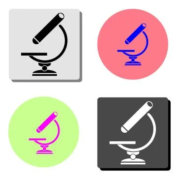 Microscope. flat vector icon Illustrazione stock