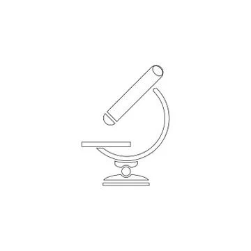 Microscope. flat vector icon Illustrazione stock