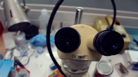 Microscope Stock Footage 72835851
