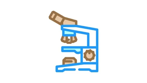Microscope genetic engineering color icon animation 動画素材 327257448