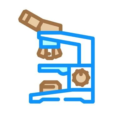 Microscope genetic engineering color icon vector illustration Illustrazione stock