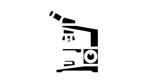 Microscope genetic engineering glyph icon animation 動画素材 326731359