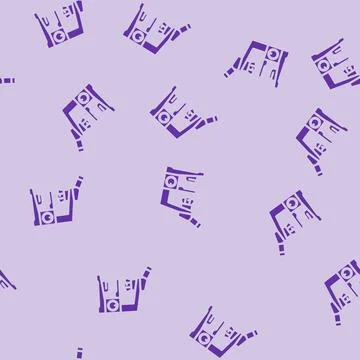 Microscope genetic engineering glyph vector seamless pattern Stock Illustration