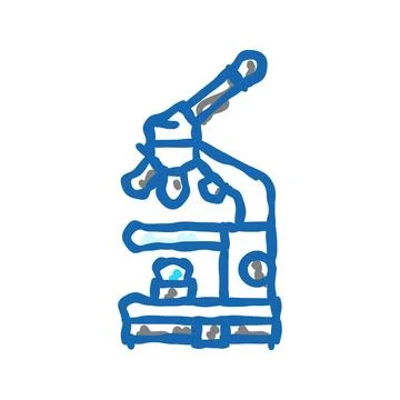 Microscope genetic engineering icon doodle illustration 스톡 일러스트