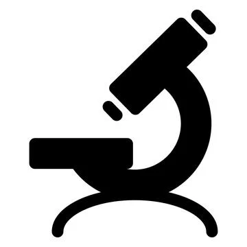 Microscope glyph icon vector illustration isolated on white background Stockillustratie