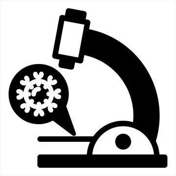 Microscope glyph icon vector illustration isolated on white background Stock Illustration