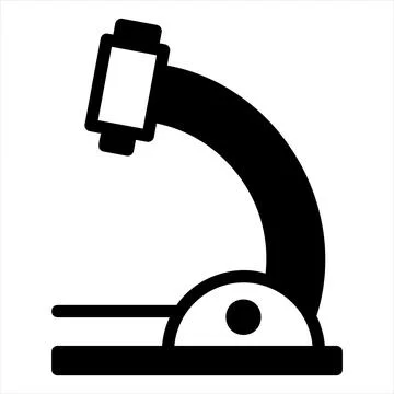 Microscope glyph icon vector illustration isolated on white background 스톡 일러스트