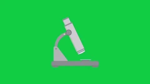 Microscope graphic on a green screen for research work Stock Footage 296635887