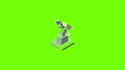 Microscope icon animation Stock Footage 153593723