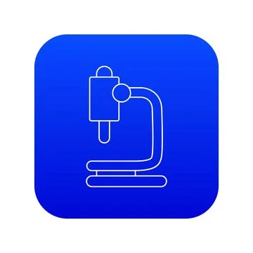 Microscope icon blue Stock Illustration