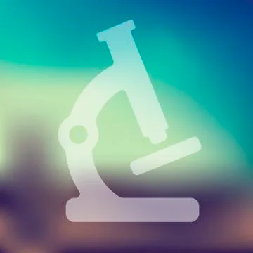 Microscope icon on blurred background Stock Illustration