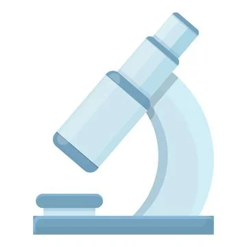 Microscope icon cartoon vector. Lab research Illustrazione stock