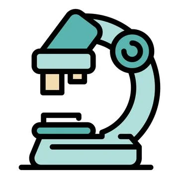 Microscope icon color outline vector Illustrazione stock